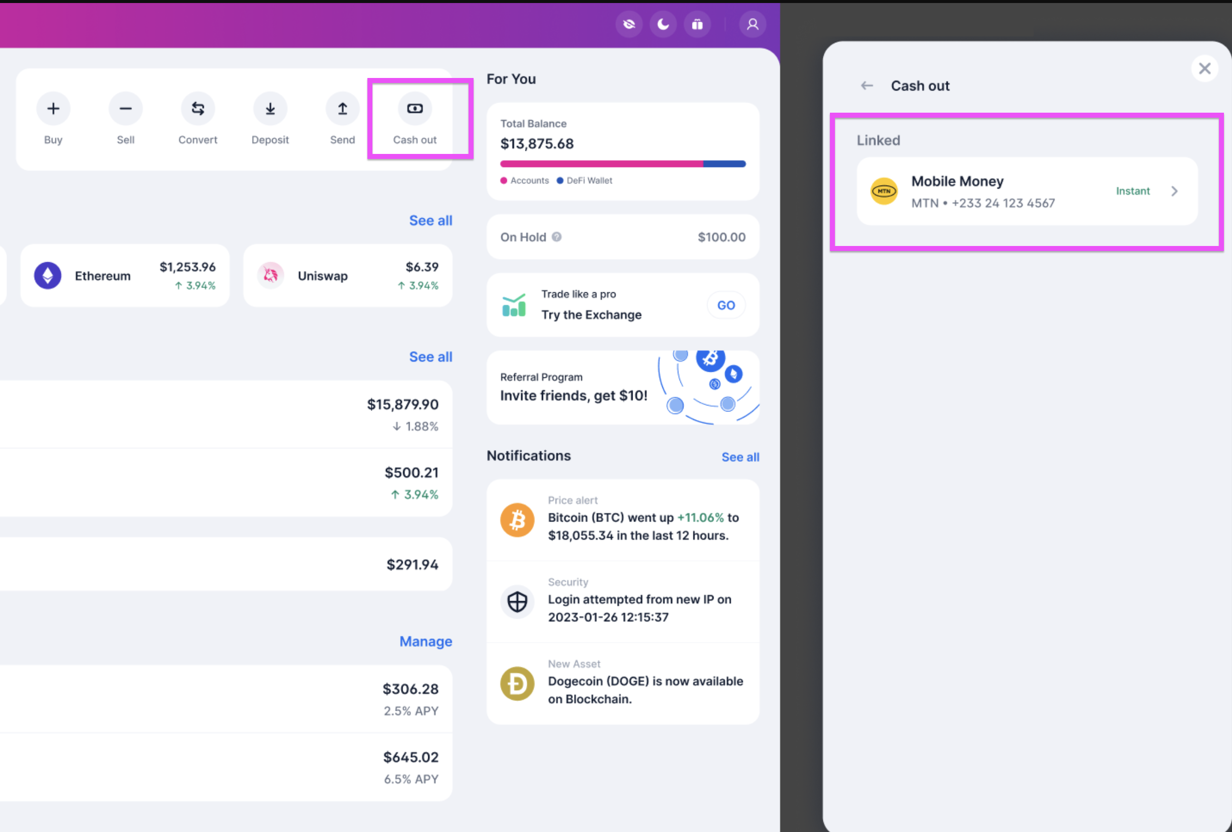 How to withdraw GHS via Mobile Money (MoMo) - Blockchain Support Center