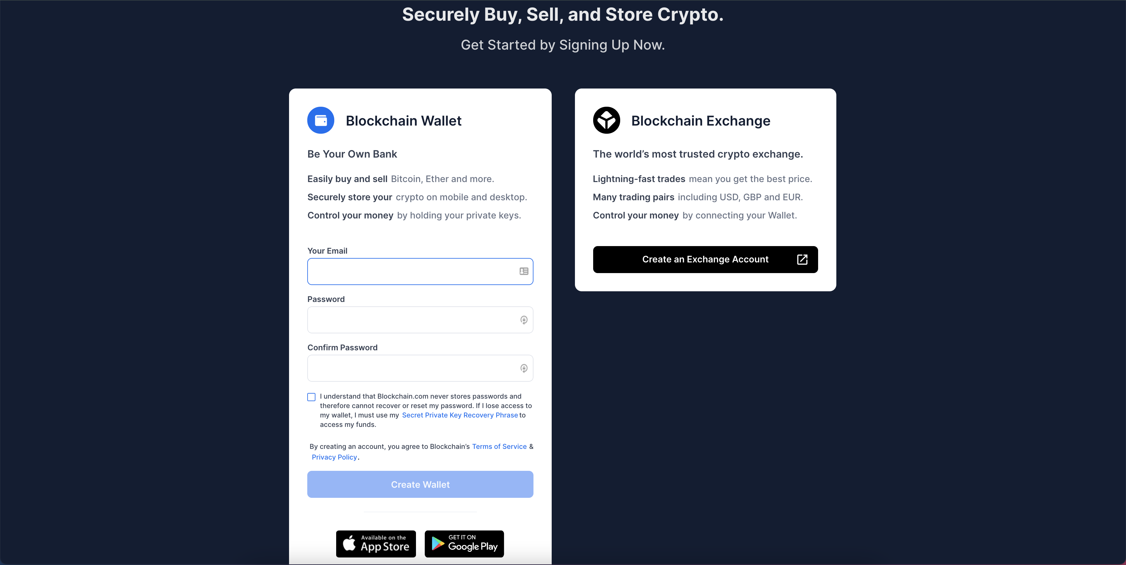 blockchain wallet sign in