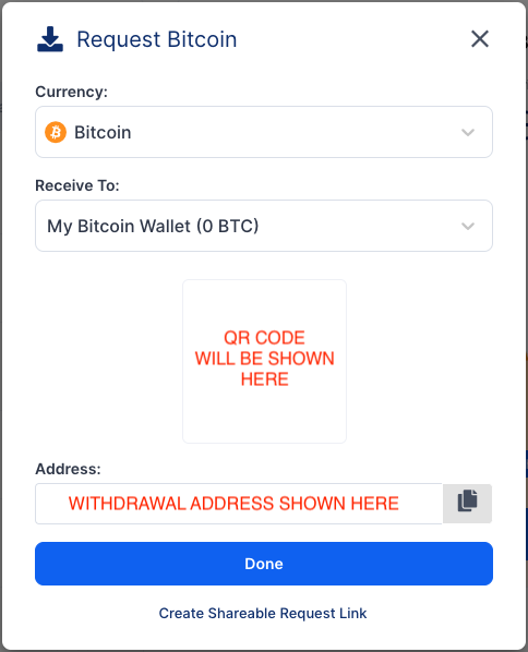 bitcoin withdrawal address