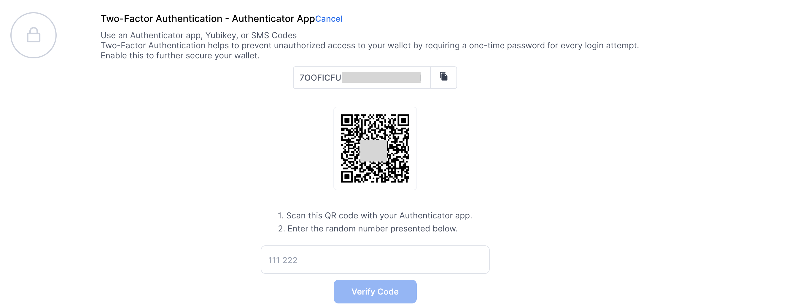 2fa authentication bitcoin
