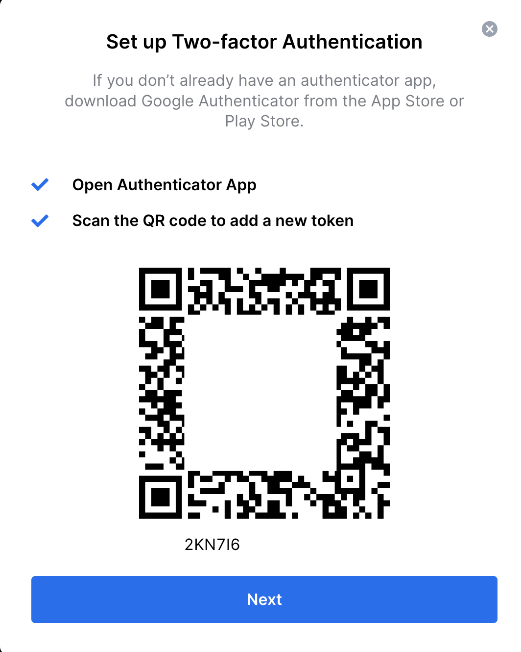 Setting up Two-Factor Authentication (2FA)